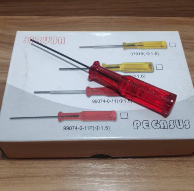 Obeng / screwdriver Jarum Obras - Kamkut (1,5mm) Warna Merah