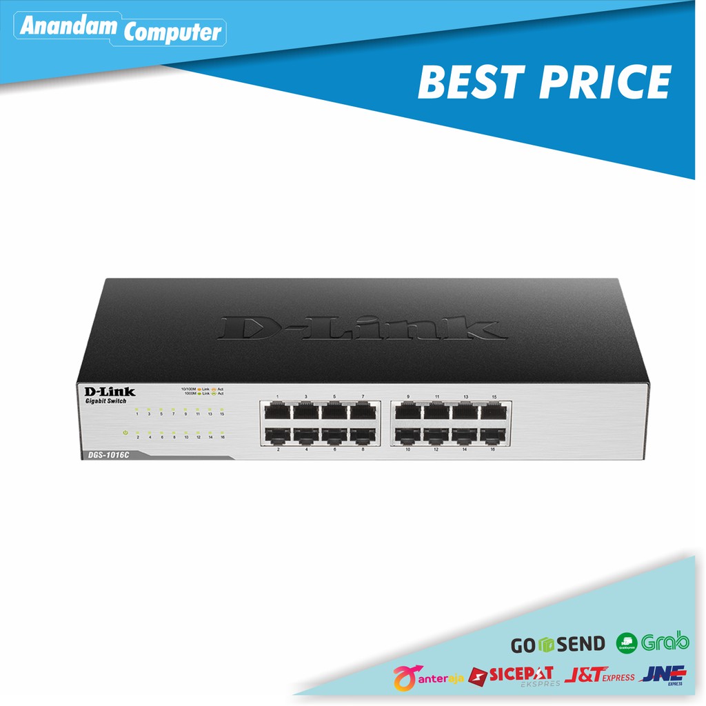 D-Link DGS-1016C - 16-Port Gigabit Unmanaged Switch