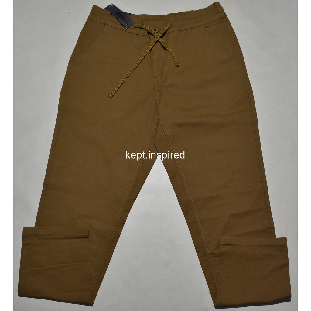 Celana Panjang Pria Chinos DETAILS Coklat Slimfit DET 16 ORIGINAL
