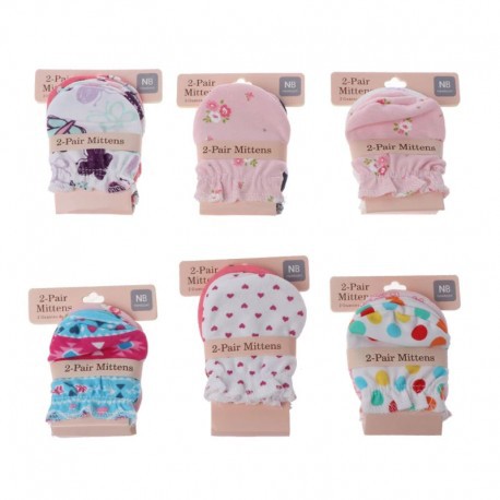 Sarung Tangan Bayi Newborn 2in1  Mittens Sarung Tangan Bayi isi 2 pasang baby gloves Anti Scratching