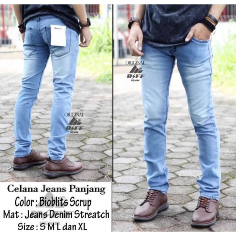 Celana Jeans Cowok/Pria Hitam Panjang Stretch | Celana Jeans Panjang Slimfit Premium Quality