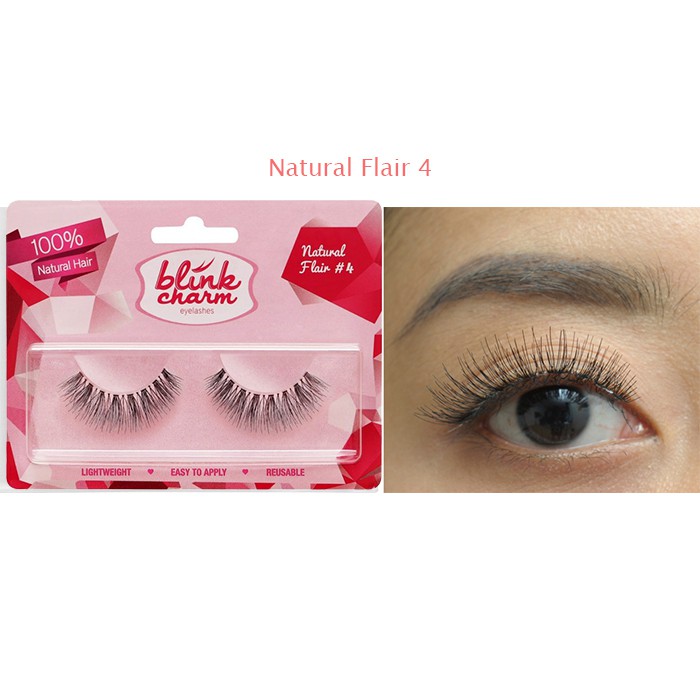 Blink Charm Eyelashes Natural Flair (Isi 1 Pasang/4 Pasamg) - Bulu Mata Palsu