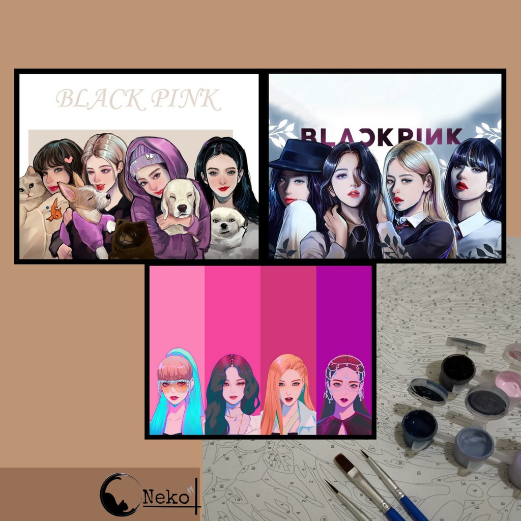 

⭐Oneko⭐ Paint By Number / melukis dengan nomor {40x50cm} K-POP Black pink