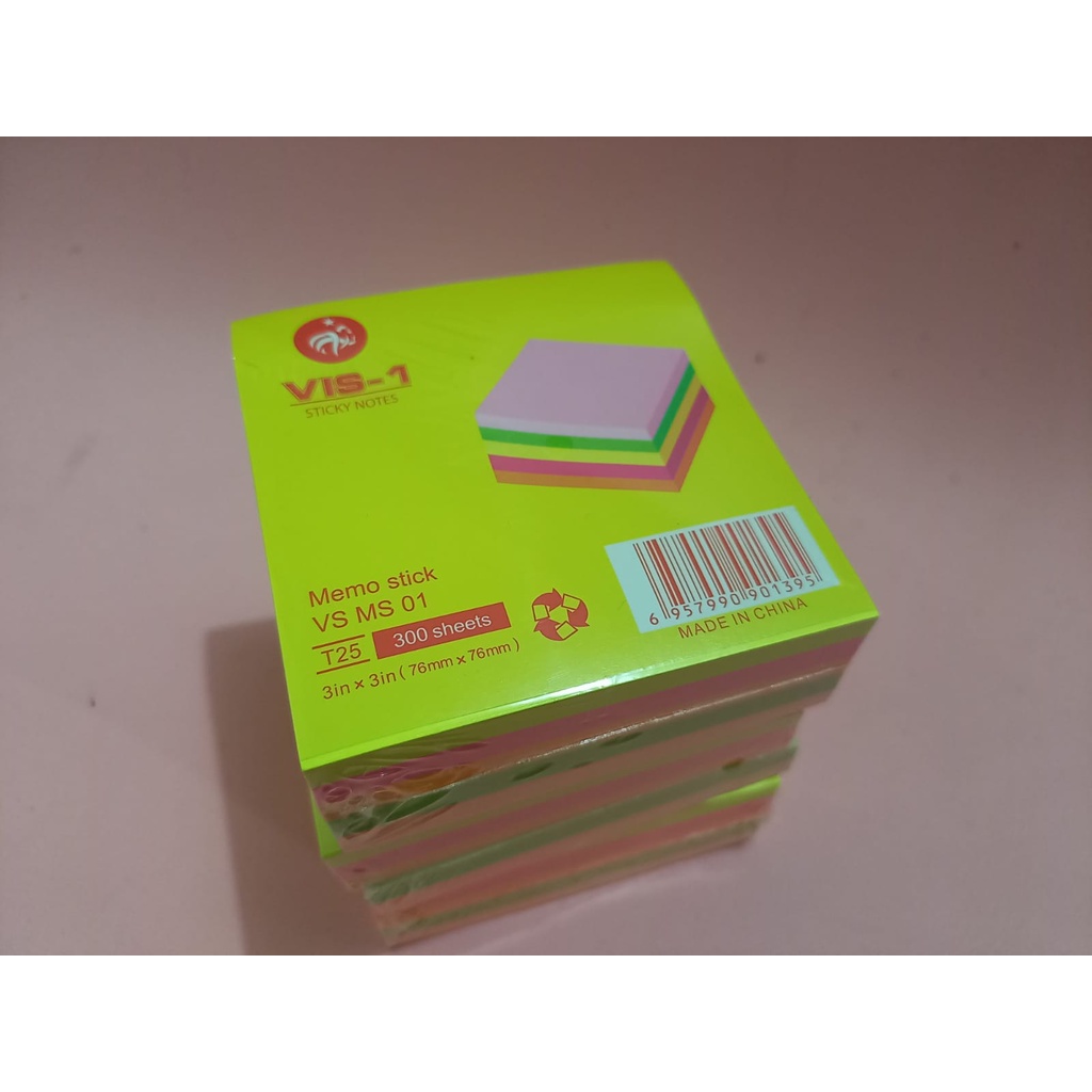 Stick Note Memo / Memo Note Polos Warna Warni ( 76 x76 mm)