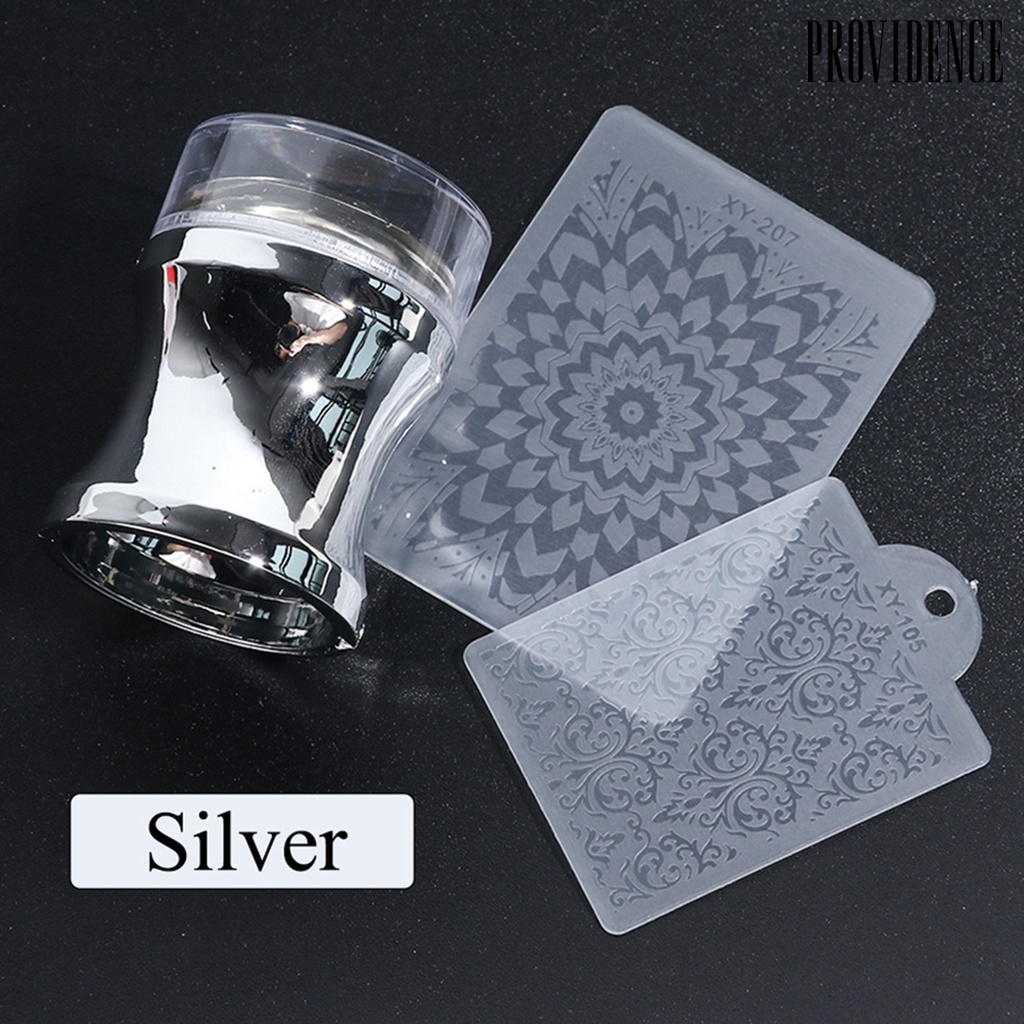 Providence Metal Solid Color Handle Transparent Silicone Head Manicure Nail Art Stamper