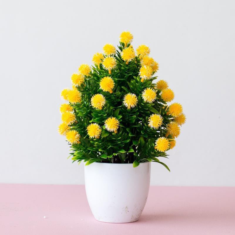 COD BUNGA PLASTIK BUNGA PAJANGAN IMITASI BUNGA ARTIFISIAL BUNGA BONSAI TANAMAN HIAS PLASTIK BP1104-KUNING