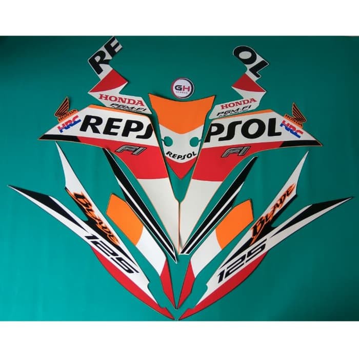 Striping stiker motor Blade Repsol 125 FI 2014 murah