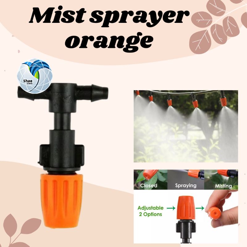 Mist Sprayer Kabut Nozzle Untuk Pedingin Kandang Ayam / Jamur ORANYE Plus Tee 4x7mm