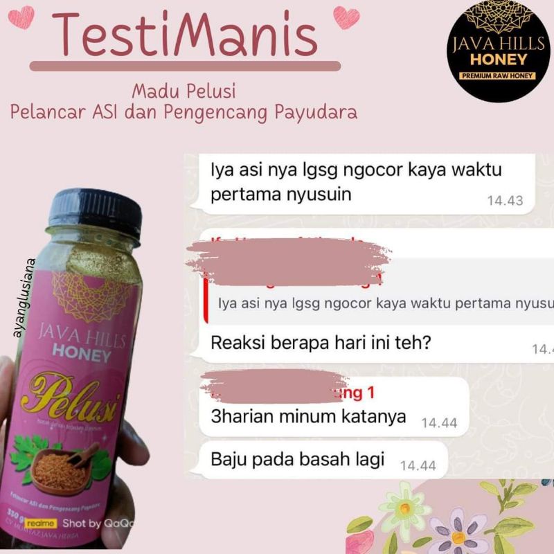 MADU PELUSI JAVAHILLS HONEY / MADU PELANCAR ASI / MADU HERBAL