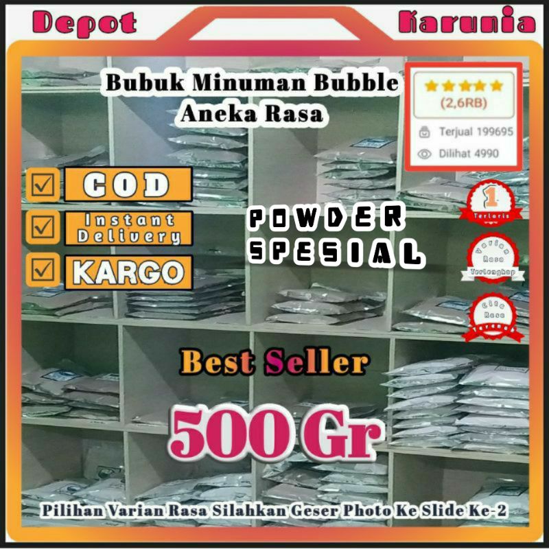 Best Seller Bubuk Minuman Bubble Drink 500 Gram Depot Karunia