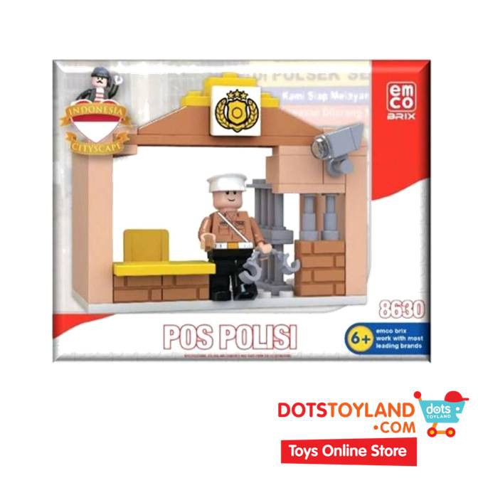 Emco Brix Indonesia Series - Pos Polisi 8630 - Mainan Brix Lego