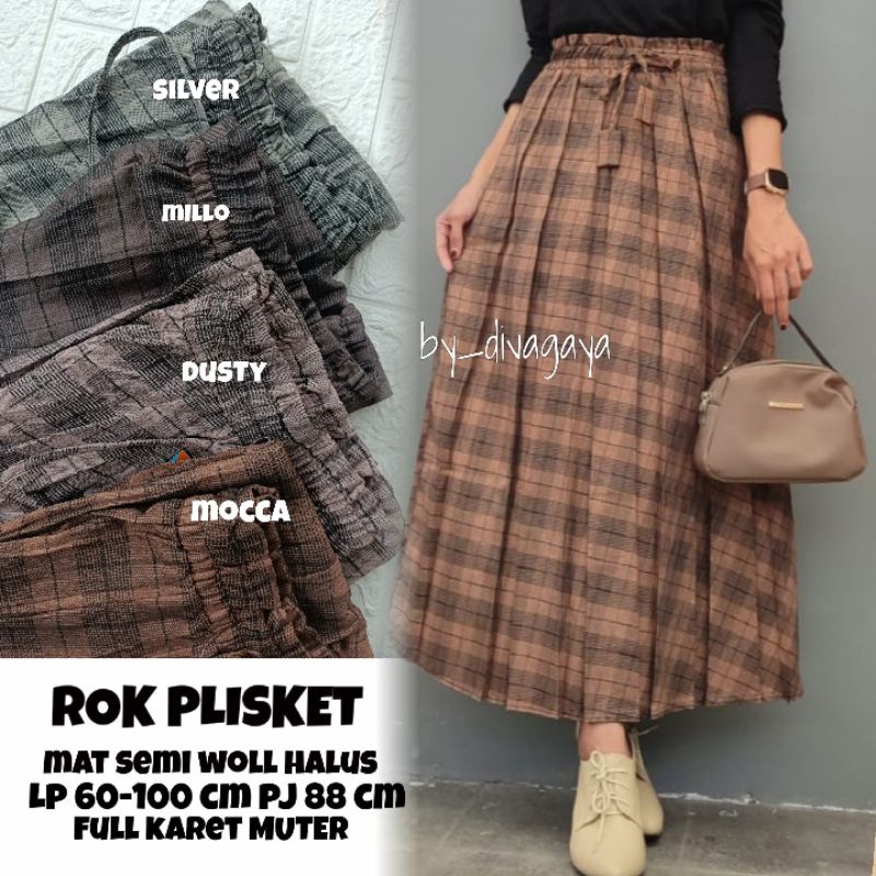 ROK PLISKET MOTIF TERBARU