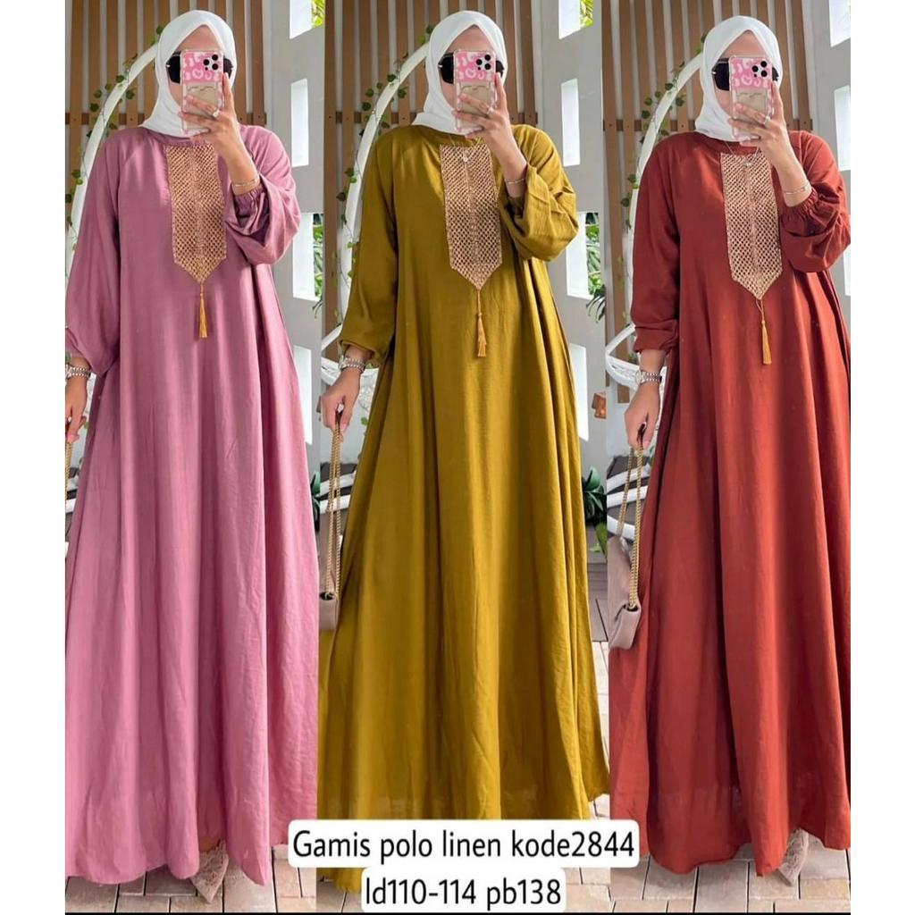 HEIMA DRESS GAMIS RENDA POLO LINEN