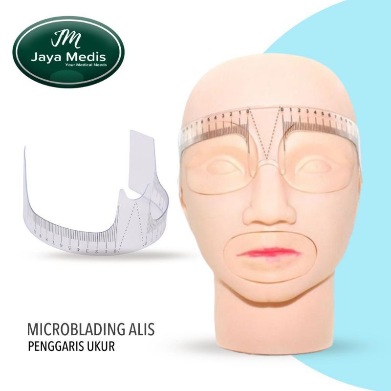 Penggaris Ukur Microblading Alis Bahan Plastik Reusable