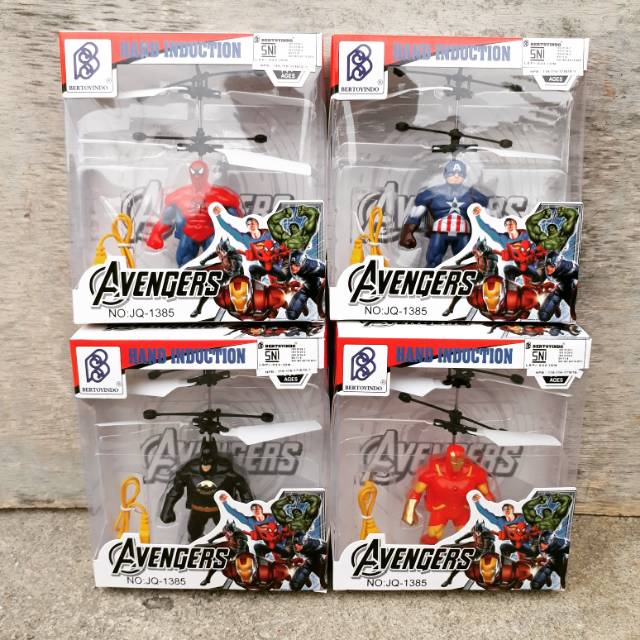 MAINAN DRONE AVENGERS HELI - RC HELICOPTER TERBANG SENSOR ANAK EDUKATIF - HELIKOPTER EDUKASI