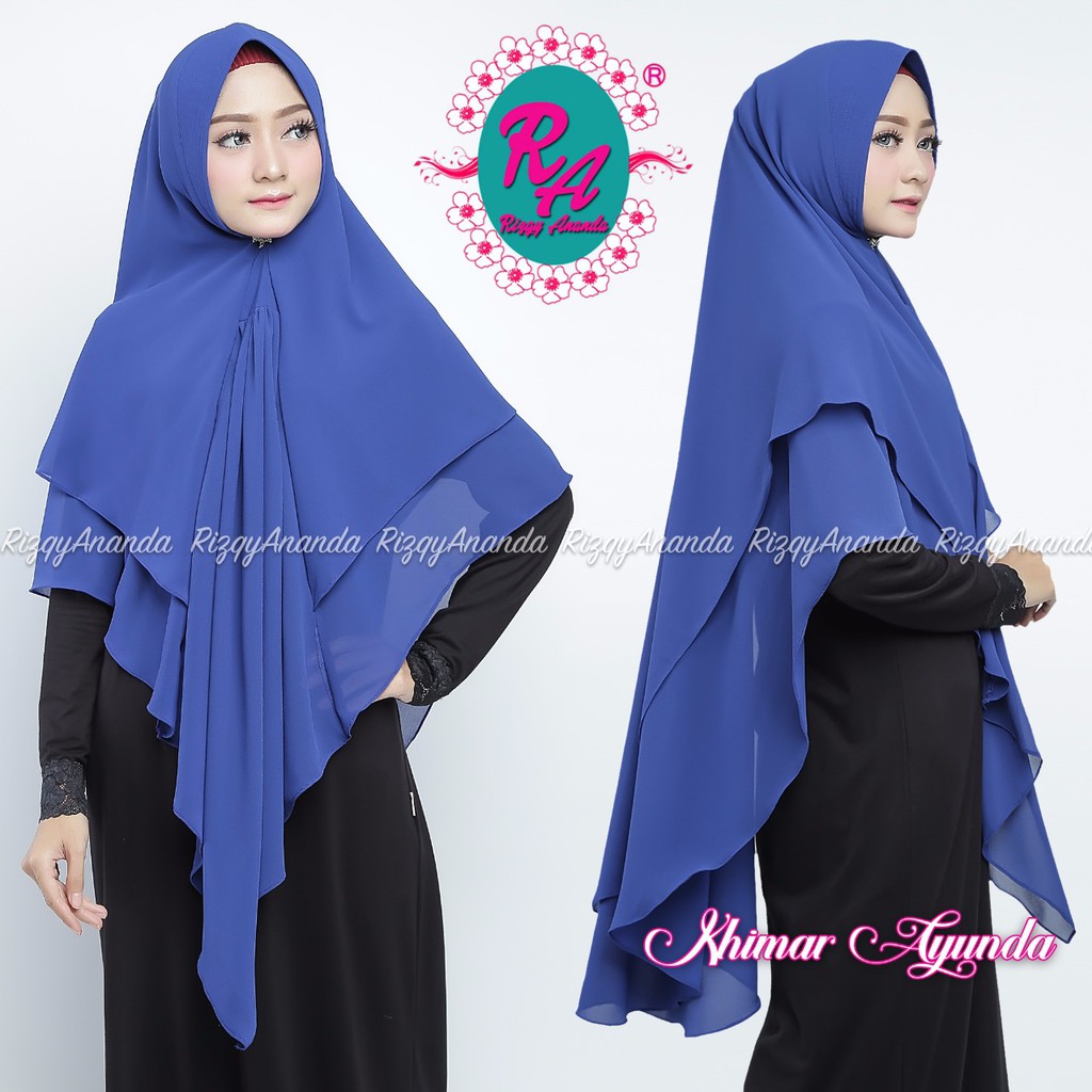Syar'i Khimar Rizqy Ananda Ori Pakaian Wanita Muslim Kerudung Perempuan Jilbab Gamis Syari Panjang