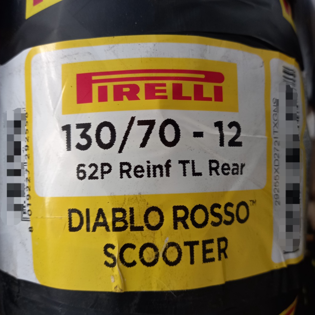 Pirelli Diablo Rosso Scooter ukuran 130/70 ring 12