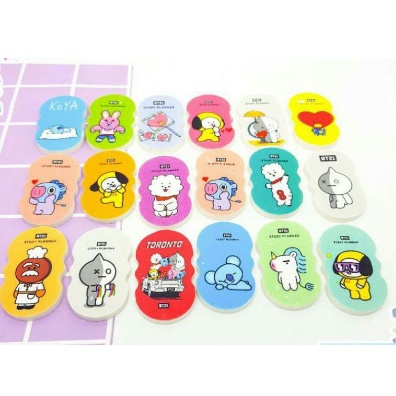 PERALATAN ALAT TULIS MOTIF BTS BT21 PULPEN PENSIL DAN APUSAN