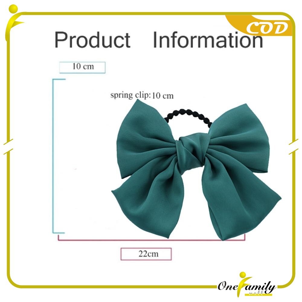 ONE-C160 Ikat Rambut Pita Besar Kuncir Rambut Hairband Aksesoris Wanita Kunciran Rambut Korea Style-8