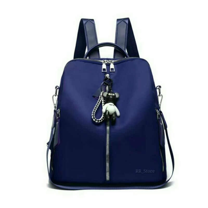 backpack Kampus Ransel Kuliah Kerja Warna Solid Wanita Korea Versi Siswa SMA tas sekolah-2