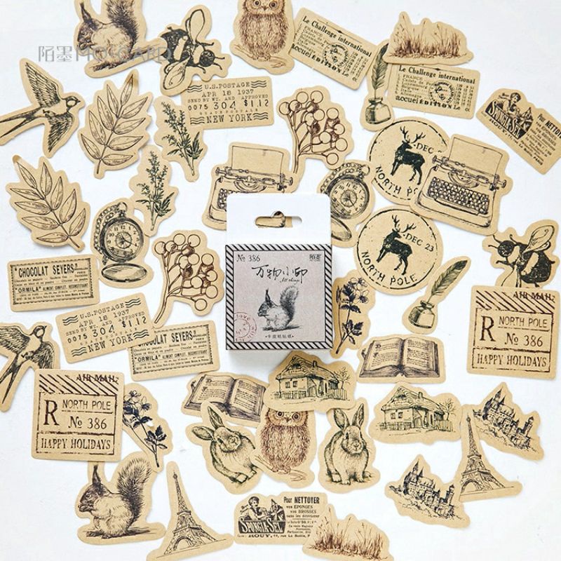 

[citytooth.co]♡Stiker Aesthetic Jadul coklat mohamm