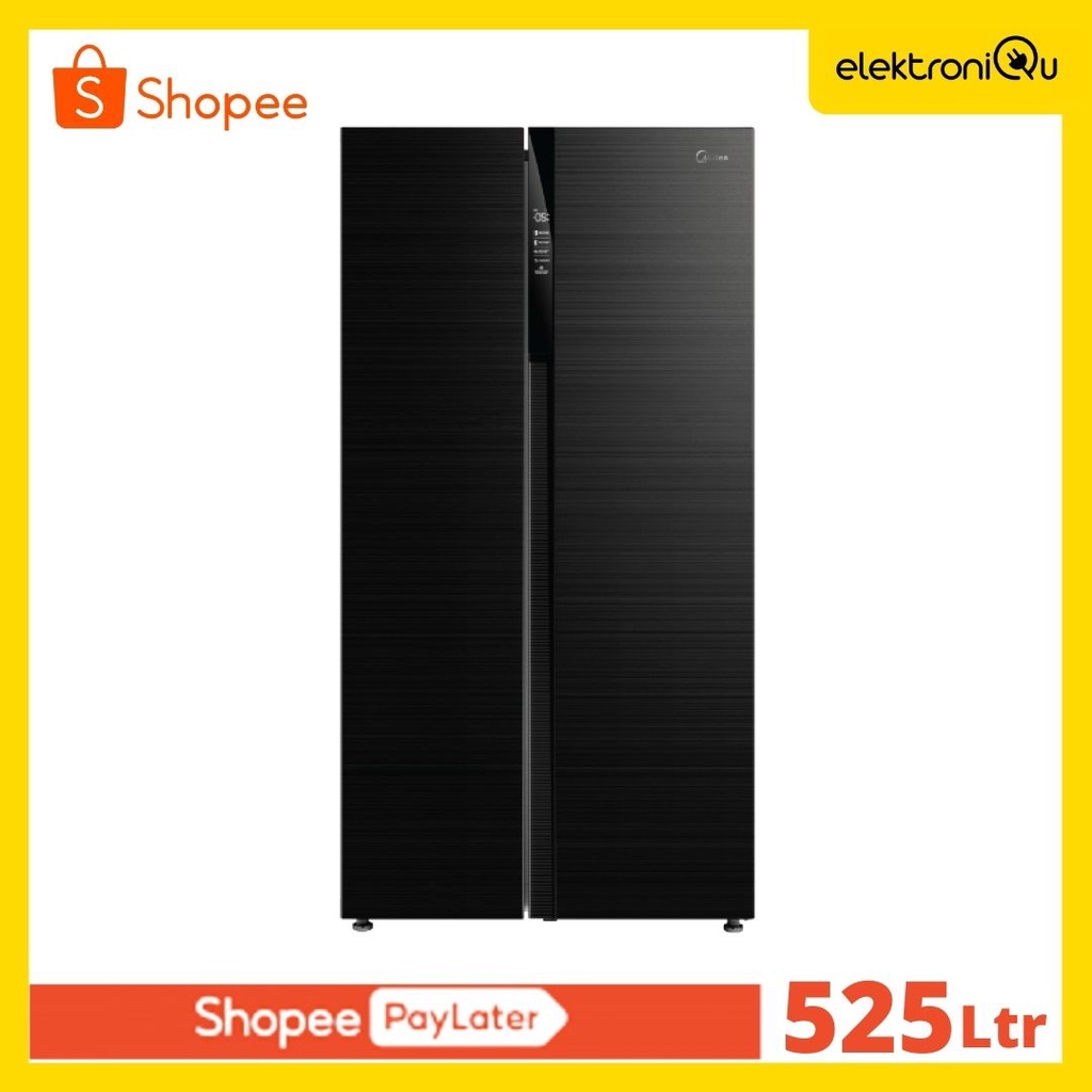 LEMARI ES MIDEA HC-689-VB SIDE BY SIDE MIDEA HC689VB 525L GARANSI 10+2 TAHUN