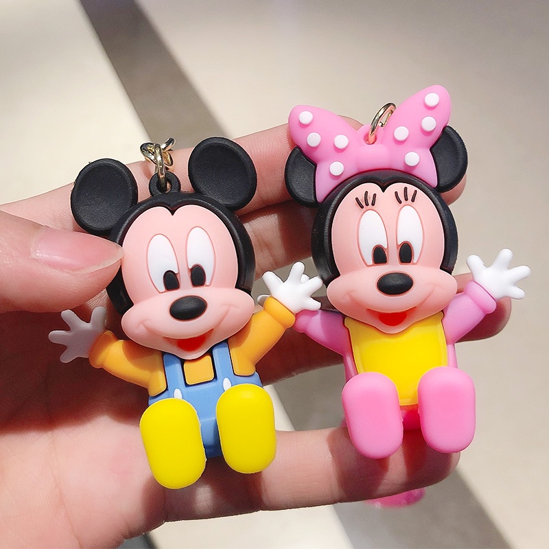 Gantungan Kunci Bentuk Mickey / Minnie Mouse Disney Untuk Hadiah Anak