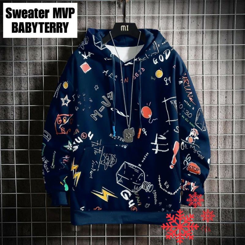 INDOBEST SWEATER HOODIE MVP / SWEATER PRIA WANITA LENGAN PANJANG OVERSIZE