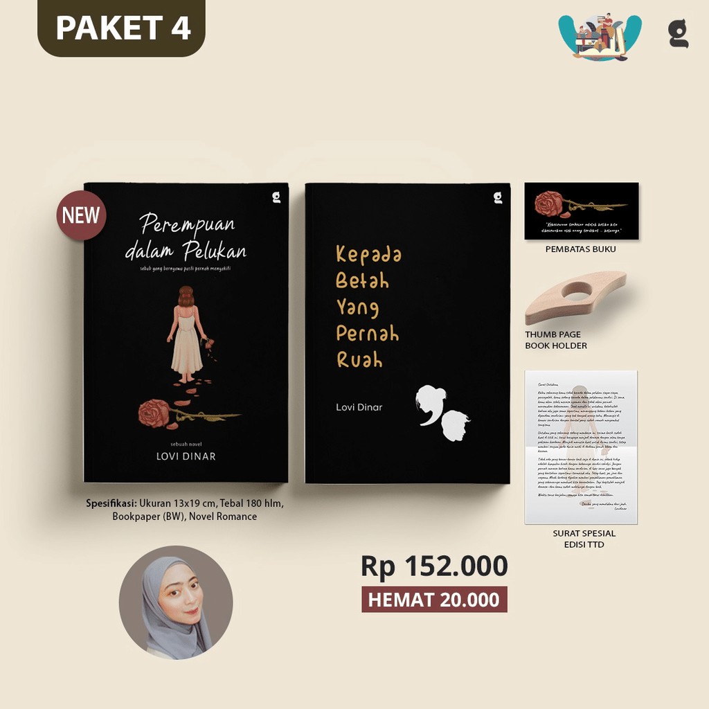 Novel PEREMPUAN DALAM PELUKAN karya lovidinarr-PAKET 4