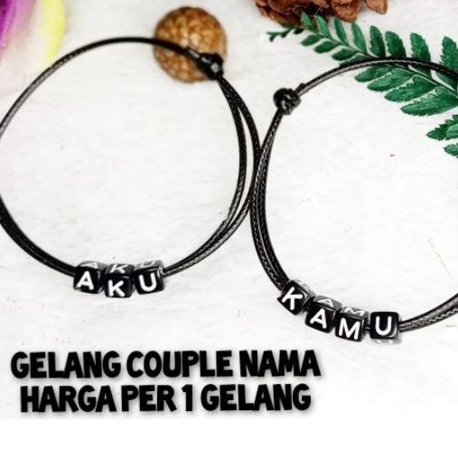 Gelang Nama | Gelang Couple Nama | Gelang Waterproof | Gelang Tali Korea Anti Air