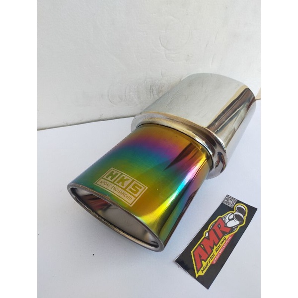 Knalpot Mobil Racing HKS Turbo Oval Fullstainless