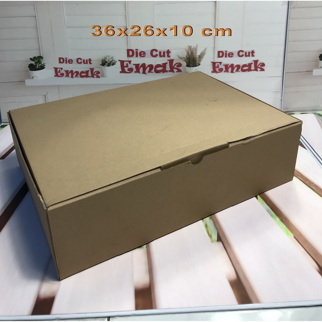 

kardus uk. 36x26x10cm kotak box karton Die Cut