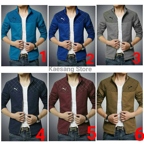 JAKET PUMA VARIASI KOTAK  - JAKET PRIA BABYTERRY