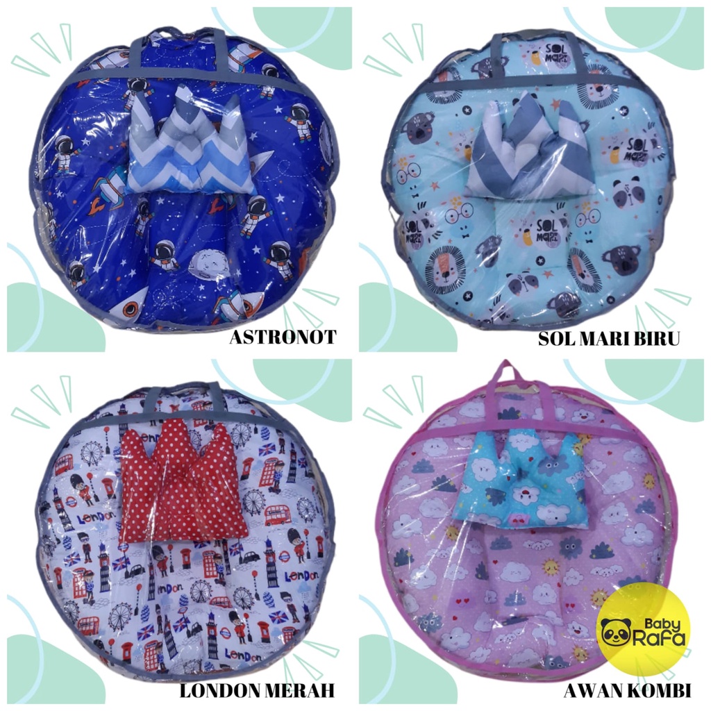 Sofa Bayi Premium Multifungsi 2 in 1 Bisa Bolak - Balik FREE Bantal Peyang Mahkota dan Tas / Sofa Bayi Tanpa Gesper