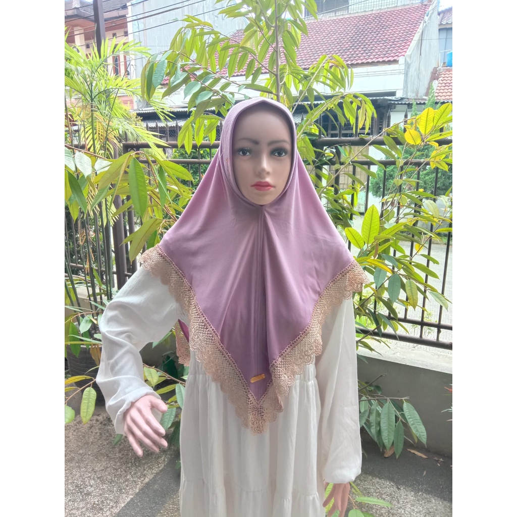JILBAB JERSEY - POLA V RENDA PRADA POLOS (M) - HIJAB DOI ORI