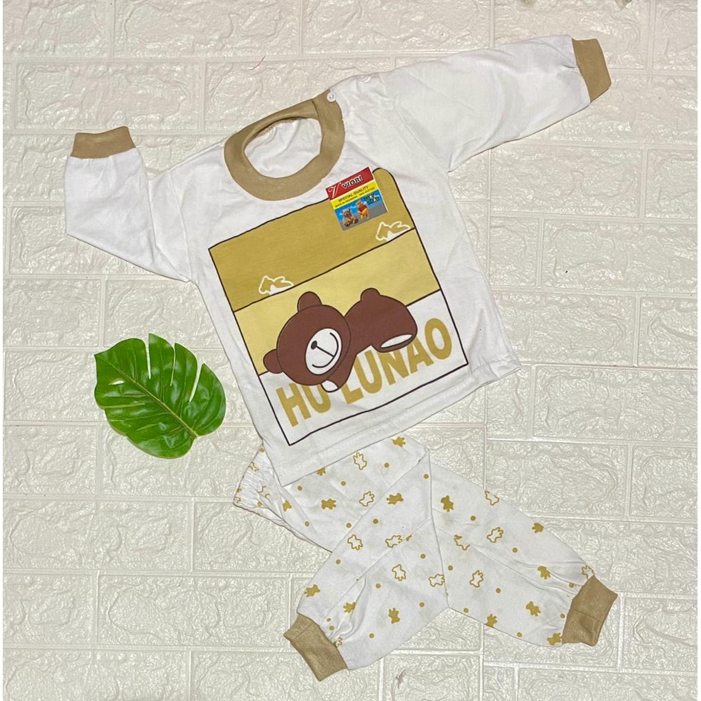 baju anak lucu murah (PP 90) motif bear hulunao setelan 318bulan