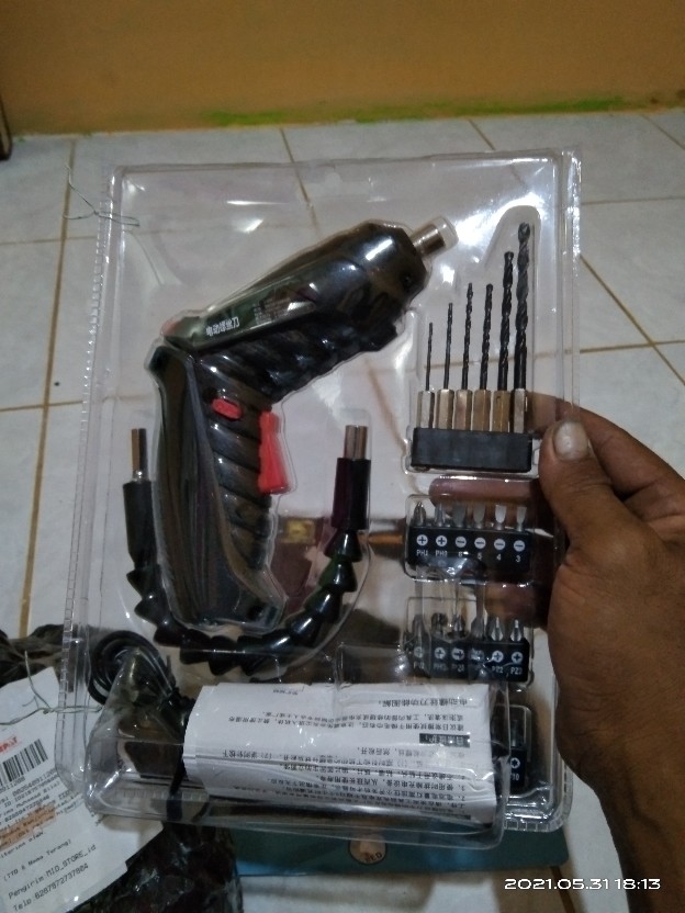 Bor Cas Cordless Bor Tangan Baterai Set Terjangkau