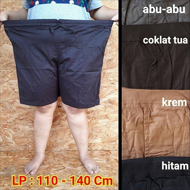 Celana 3/4 Super Jumbo Ukuran 5L fit 6L . Celana Pendek 3/4 Karmila Murah . Celana Bigsize Murah