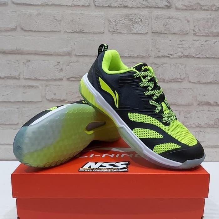 Promo Sepatu Badminton Lining Dual Cloud III AYTP 047-9 Original Bulutangkis - 39.5 Berkualitas