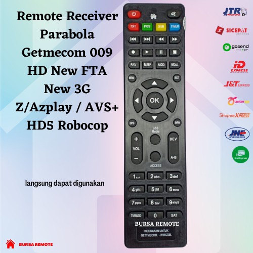 Remot / REMOTE RECEIVER PARABOLA GETMECOM 009 NEW FTA / NEW 3G / Z / AZPLAY / AVS+ / HD5 ROBOCOP