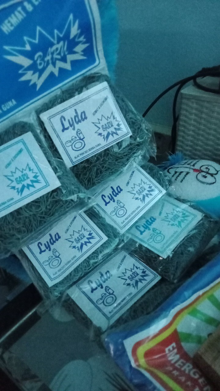 Sabut Jaring Hijau/cuci Piring/alat Dapur Murah/alat Cuci Piring(sabut Jaring Isi 12)
