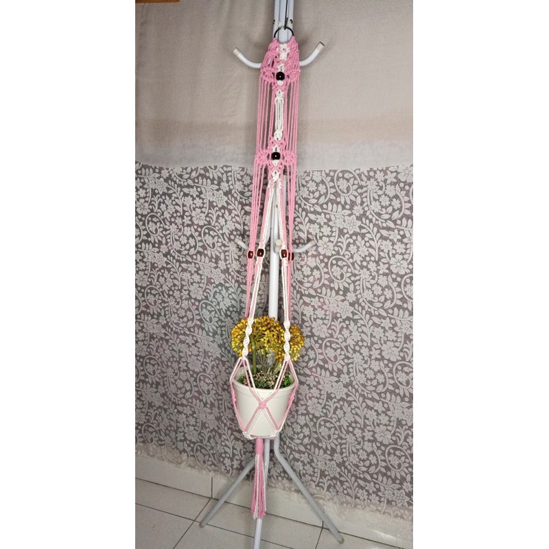 Tali Pot Gantung Estetik Rajutan