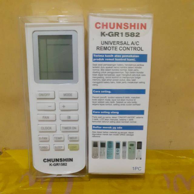 REMOT AC GREE MULTI KHUSUS UNTUK SEMUA TIPE AC GREE /CHUNGSHIN K-GR1582