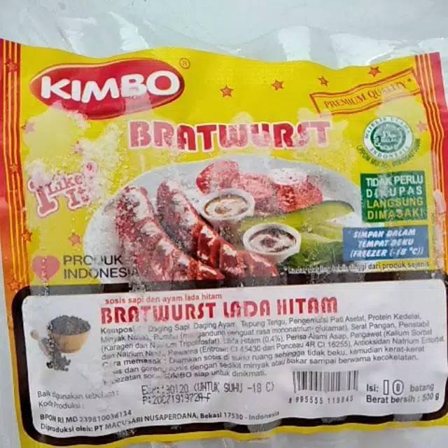

Sosis Kimbo Lada Hitam 500gr