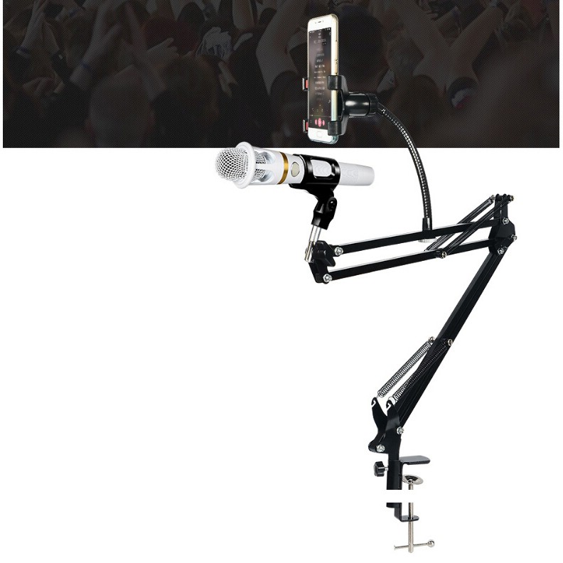 Arm Stand D6 Suspension Boom Scissor Arm Mic with Lazypod Smartphone