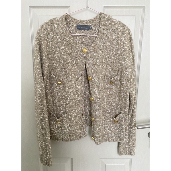 Lydia Tweed Cardigan Benang Jarum