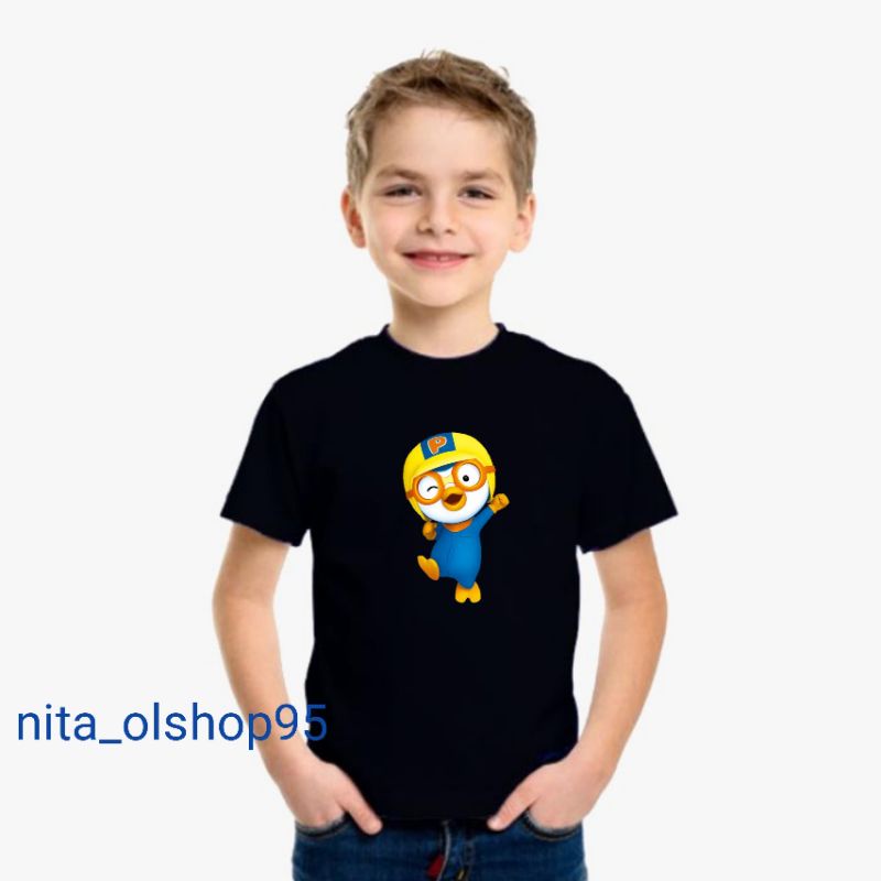 kaos anak karakter pororo, kaos anak lucu