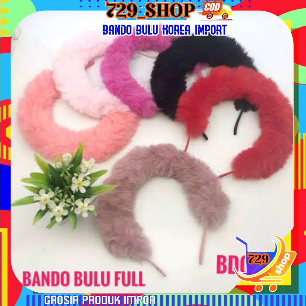 Bando Bulu Lucu Korea Motif BTS Import Best Seller