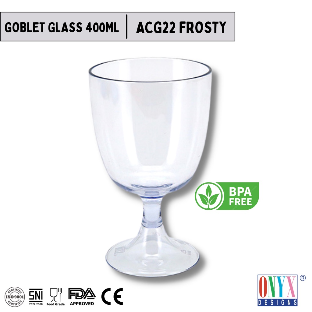 Onyx Gelas Transparan Bening Besar 400ml/ Plastik / Crystal Series - ACG22