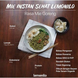 

Ss5g Promo Lemonilo Mie Goreng Instan Alami / Mie Sehat / Mie Bayam Ff0415